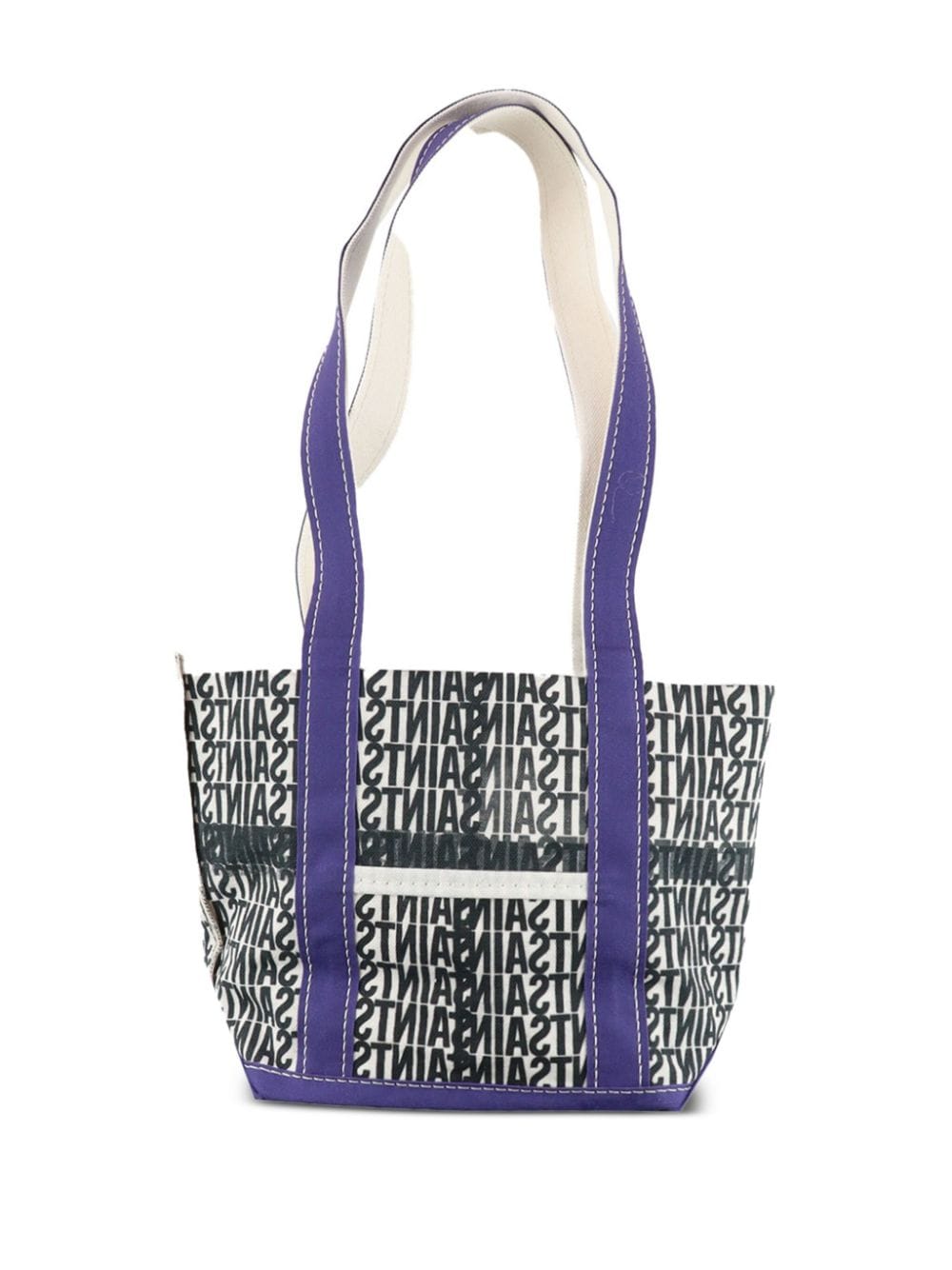 Shop Saint Mxxxxxx Printed Cotton Tote Bag In White