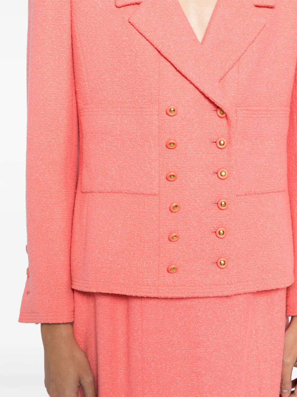 CHANEL PreOwned 1996 Setup Suit Jacket Skirt Pink FARFETCH