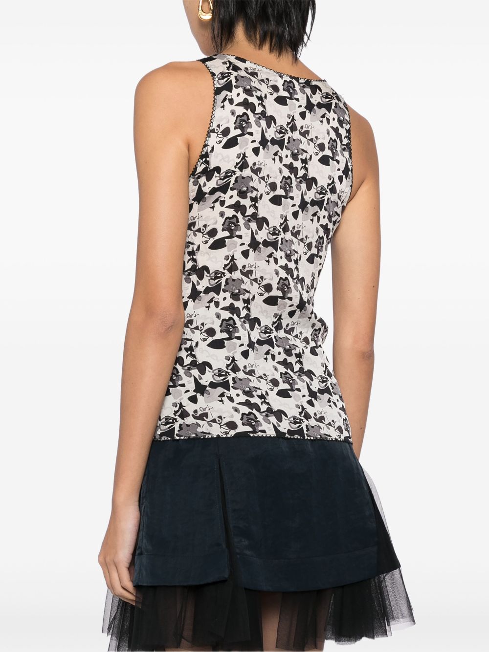 CHANEL 2005 floral print cropped top Women