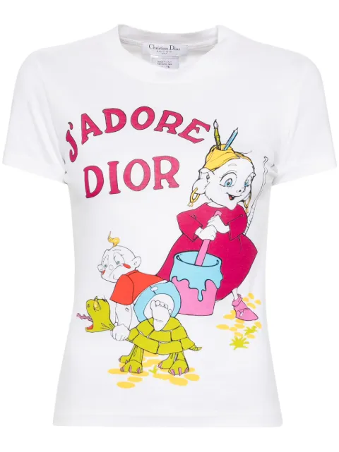 Christian Dior Pre-Owned playera con estampado gráfico 2002