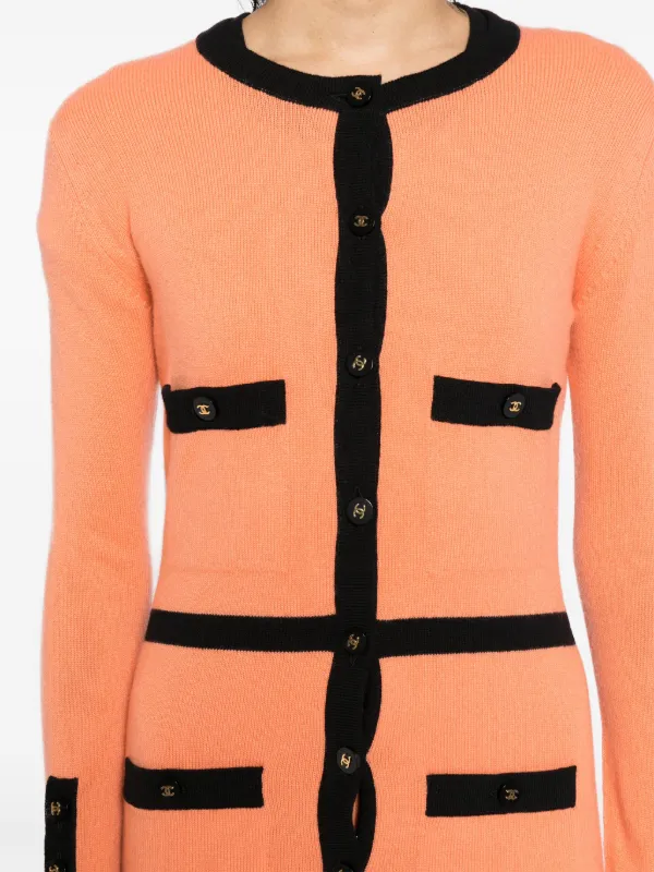CHANEL Pre-Owned 1995 Setup Cardigan short-sleevev Dress | Orange |  FARFETCH CA