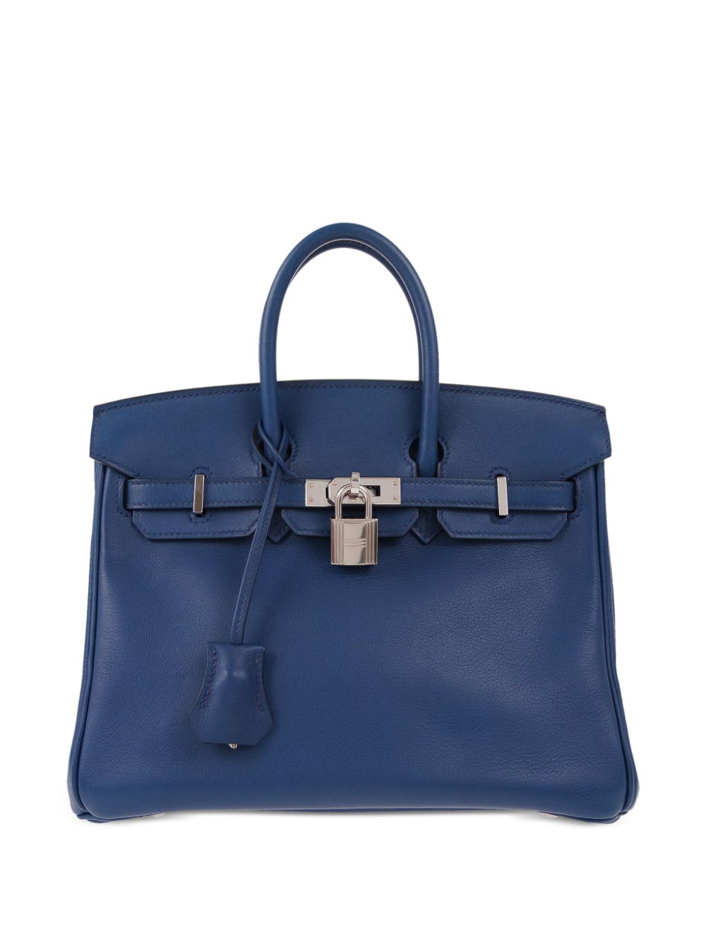 Pre-owned Hermes 2018 Swift Birkin 25 Handbag In Blue