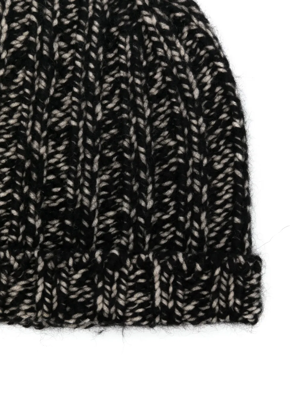 Roberto Collina marl-knit beanie - Zwart