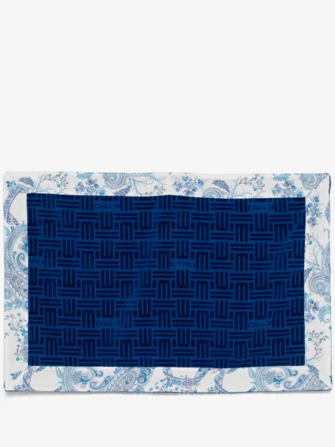 ETRO logo-flocked batch towel (87cm x 59cm)