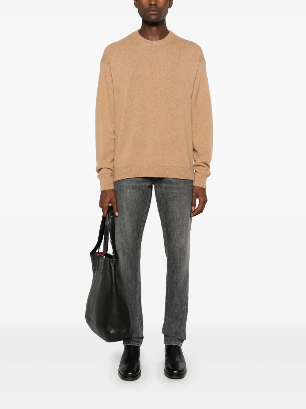 Roberto Collina drop-shoulder sweater - Beige