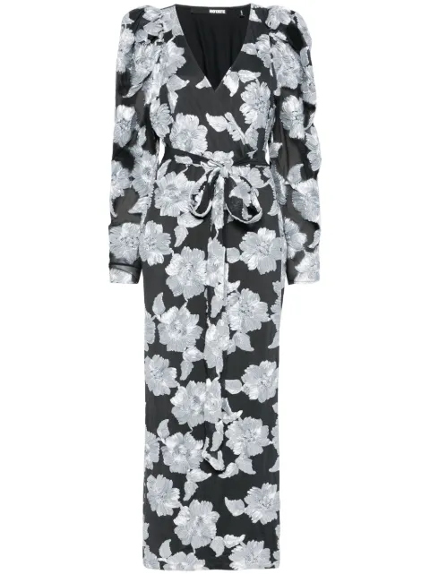 ROTATE BIRGER CHRISTENSEN flower mesh maxi dress