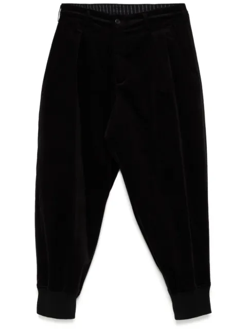 Yohji Yamamoto velvet tapered trousers
