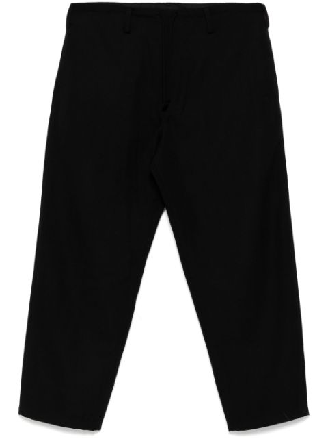 Yohji Yamamoto twill straight-leg trousers