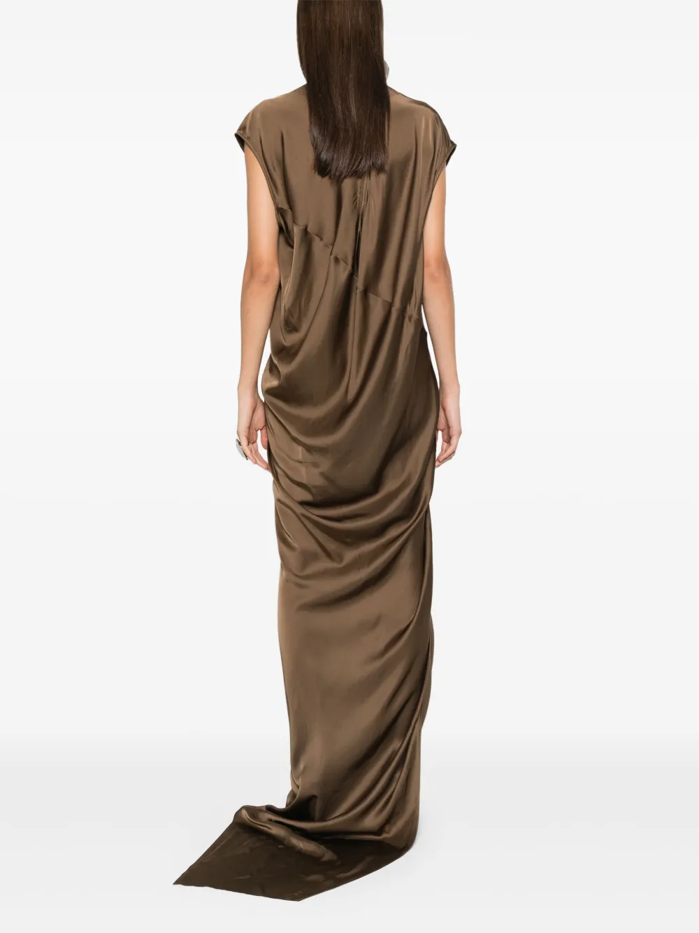 Rick Owens Edfu T maxi-jurk Bruin