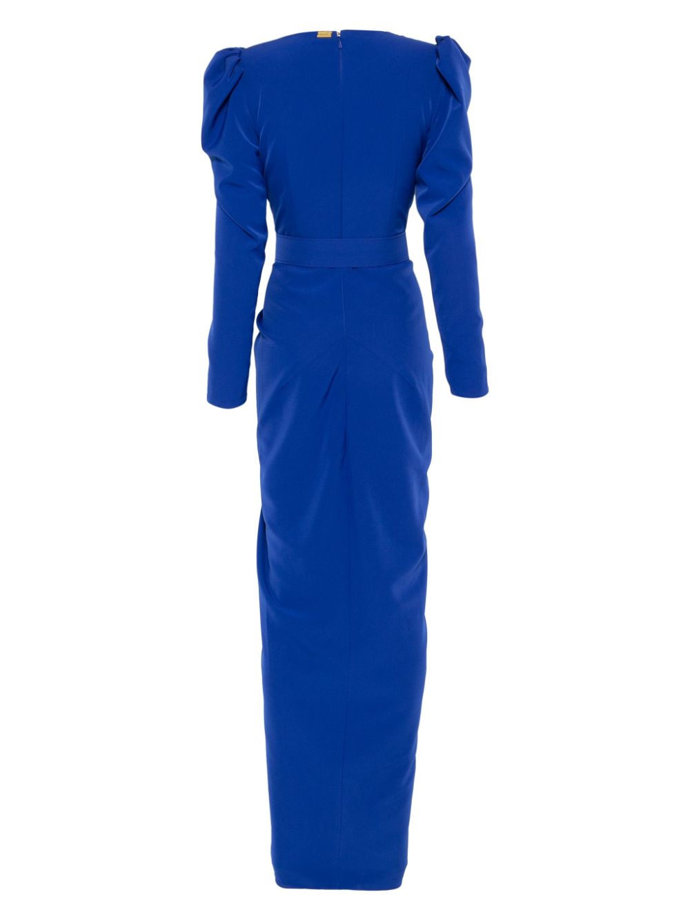 Rhea Costa belted gown - Blue