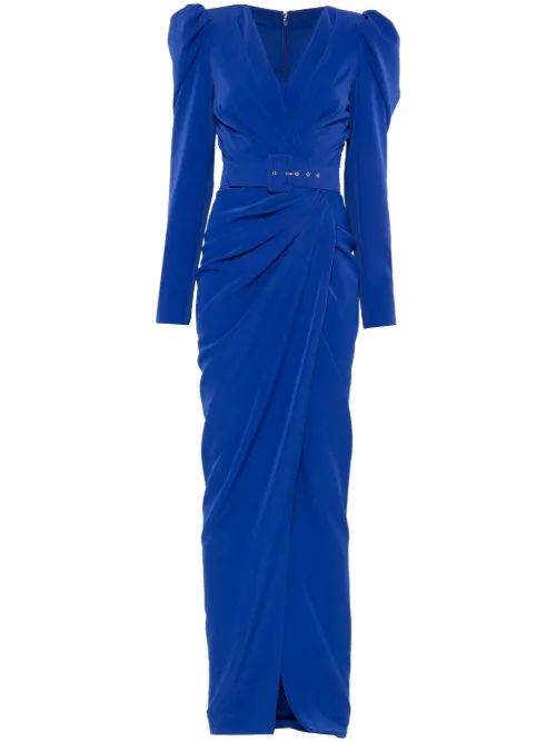 Robe longue ceinturée - Rhea Costa - Modalova