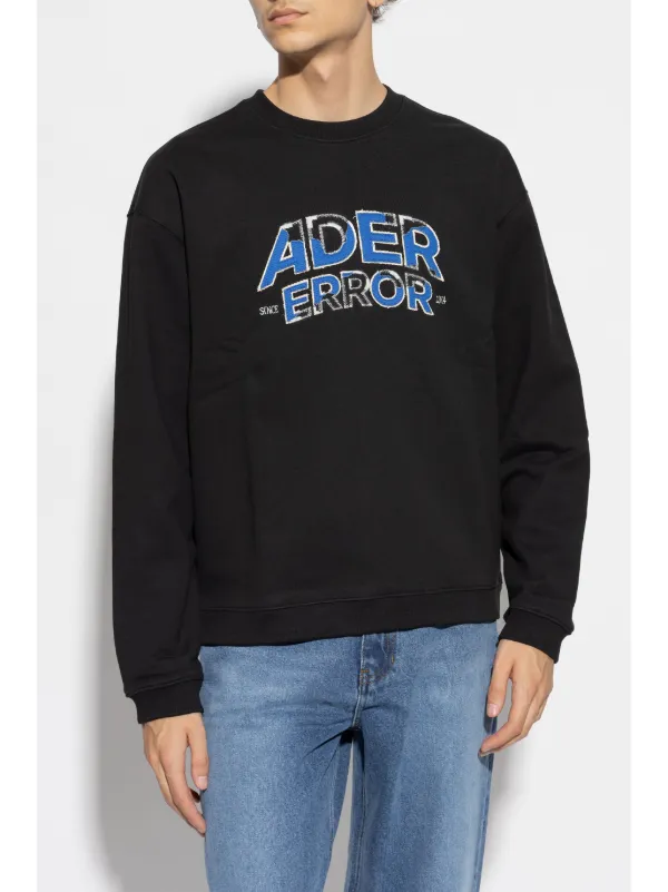 【関税込み】Sweatshirt With Logo - Ader Error - Cotton - Blu Ader Error - Ader Logo Sweatshirt | HBX - Globally Curated
