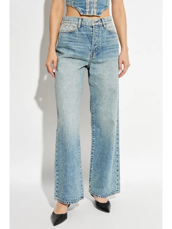 AMIRI ワイドジーンズ | ブルー | FARFETCH JP