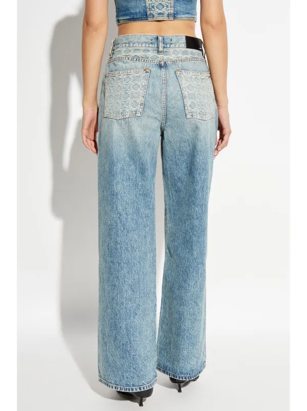 AMIRI ワイドジーンズ | ブルー | FARFETCH JP