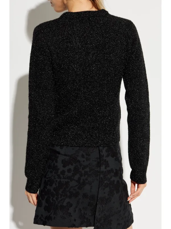 GANNI ラメ カーディガン | ブラック | FARFETCH JP