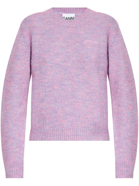 GANNI melange effect jumper Women