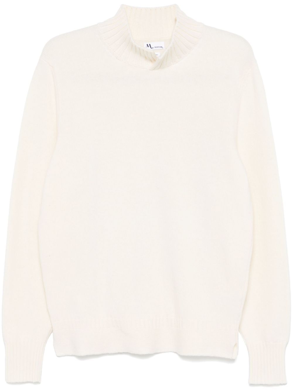 Shop Doppiaa Roll-neck Sweater In 02 Panna