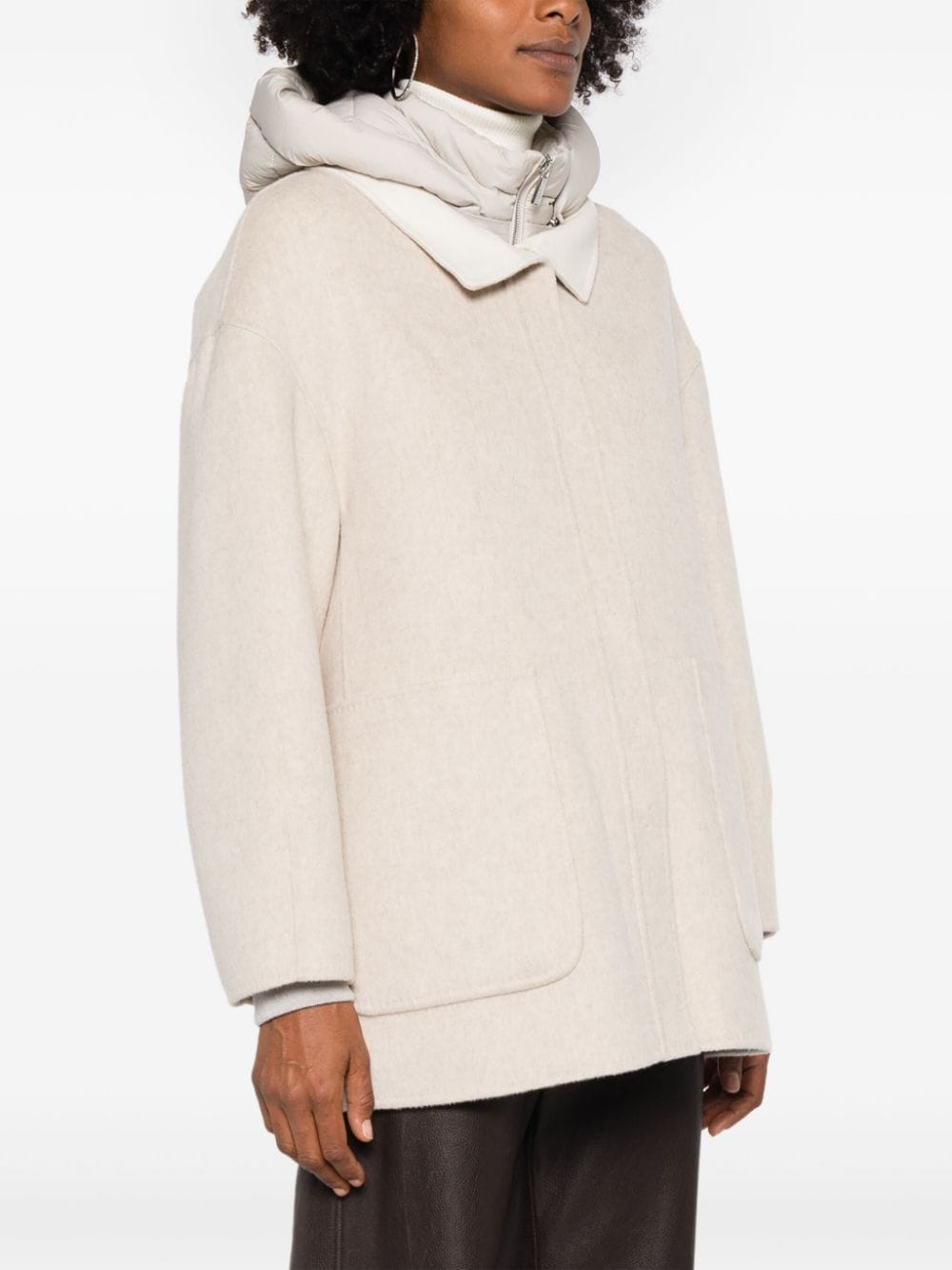 Shop Moorer Natisha Puffer Jacket In Neutrals