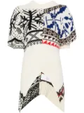 sacai jacquard-pattern sweater - White