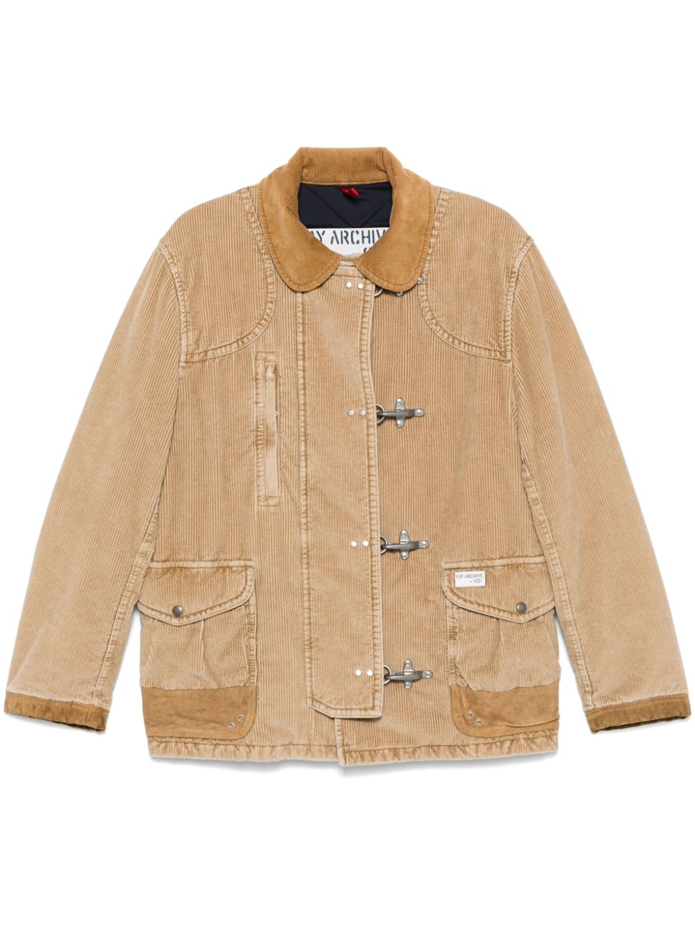 Fay 4 Ganci jacket - Marrone