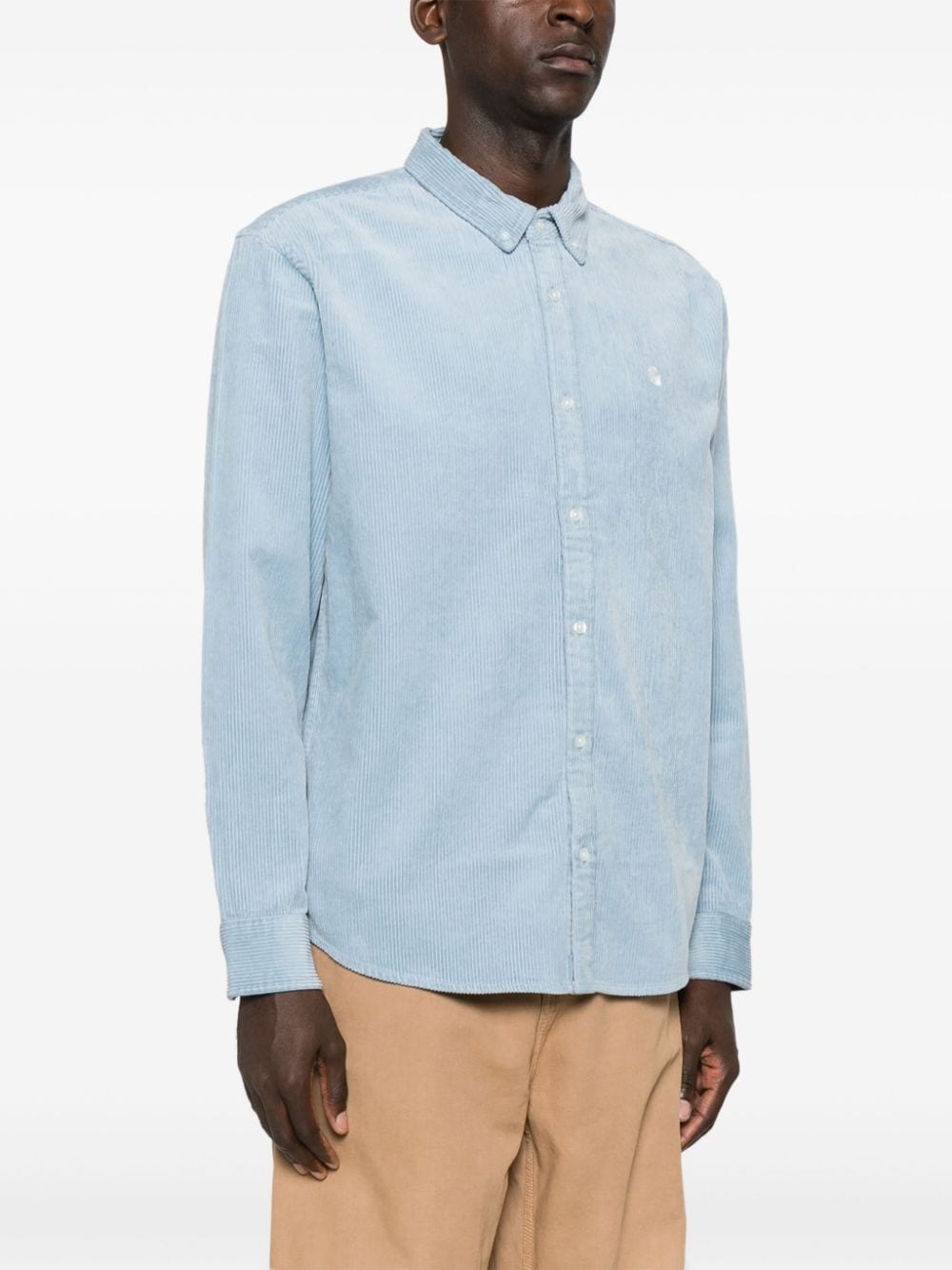 Shop Carhartt Madison Cord Shirt In Blue