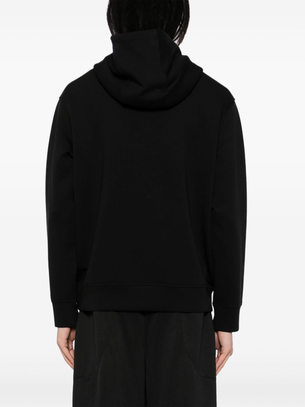 Shop Emporio Armani Logo-print Hoodie In Black