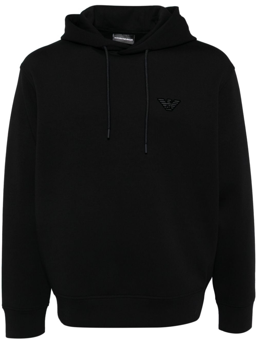 Emporio Armani logo-print hoodie – Black