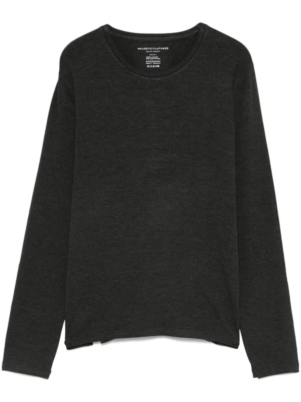 Tシャツ・カットソー MAJESTIC FILATURES COL ROND MC (52242) Majestic Filatures Col Rond Tシャツ | グレー | FARFETCH JP