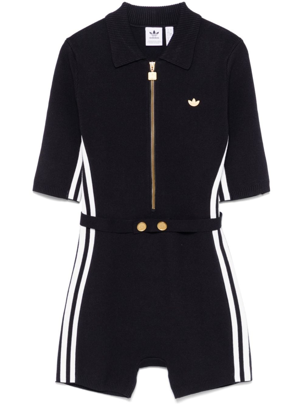 Adidas Originals Knitted Playsuit In Black