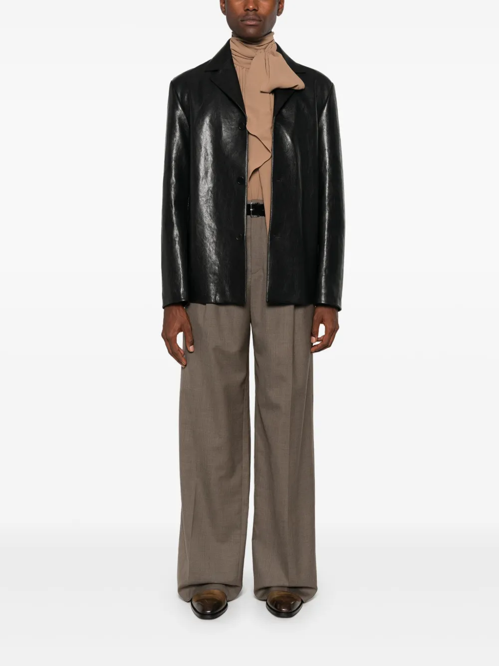 Image 2 of Saint Laurent Hose mit weitem Bein