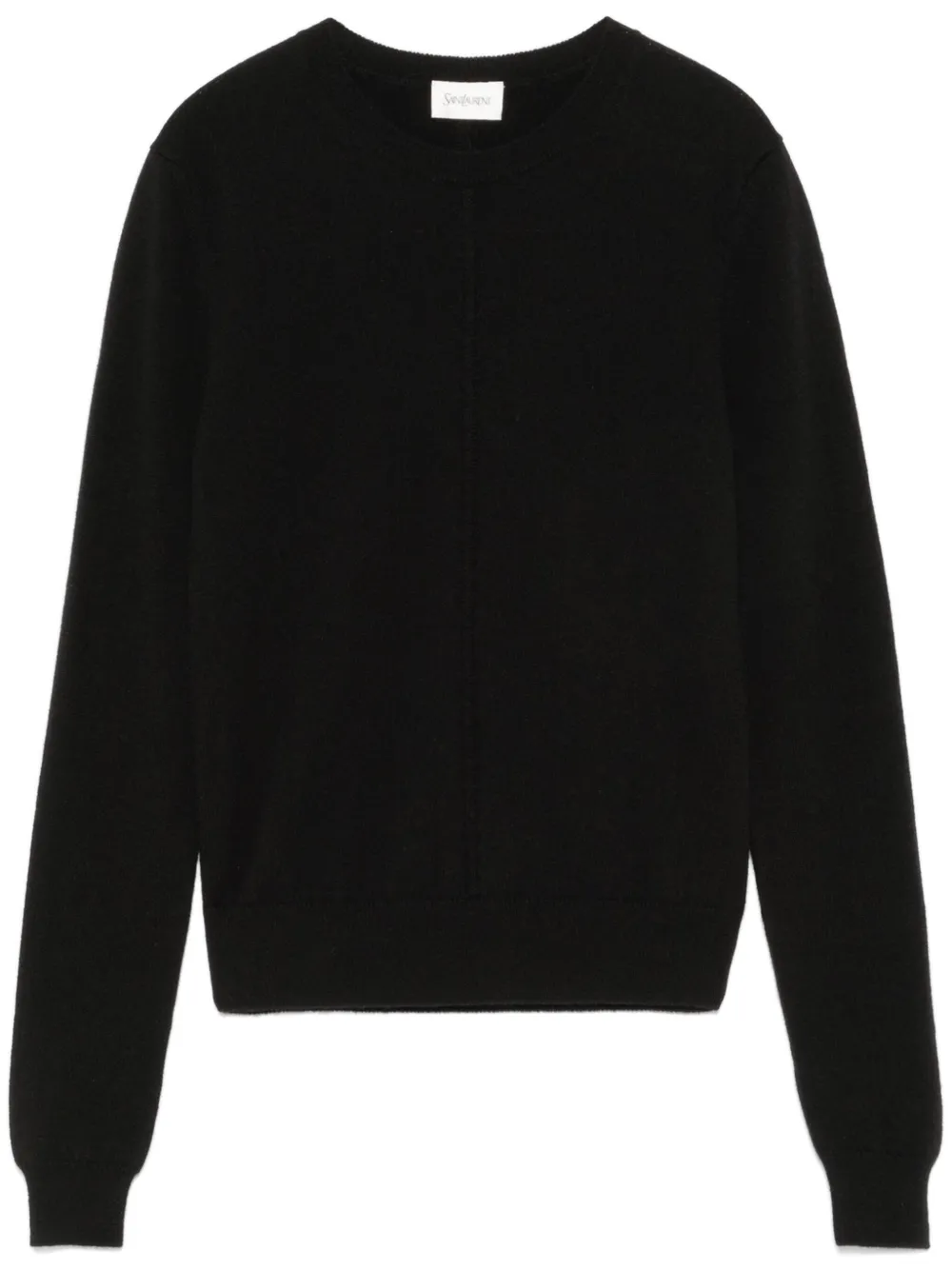 Saint Laurent Kaschmirpullover Mit Lochstrickmuster In Black