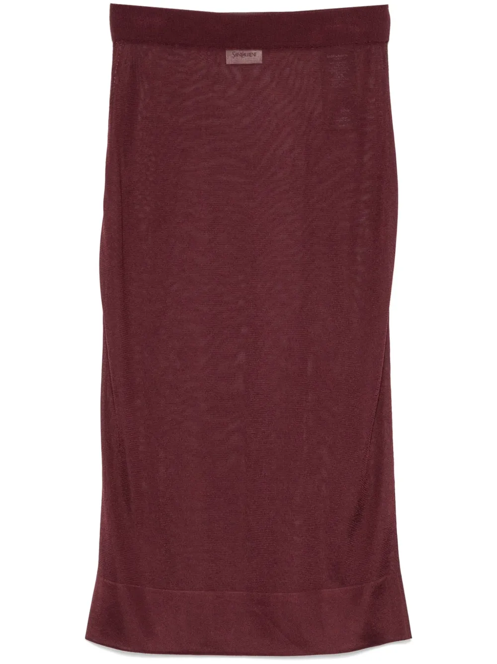 Saint Laurent Midi-kokerrok Rood