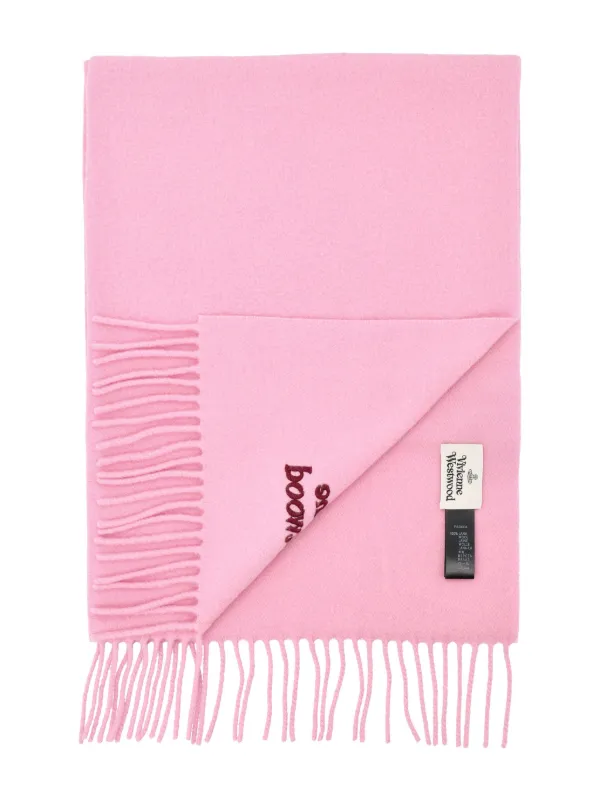 【VIVIENNE WESTWOOD】LOGO SCARF Vivienne Westwood Logo Scarf | Pink | FARFETCH