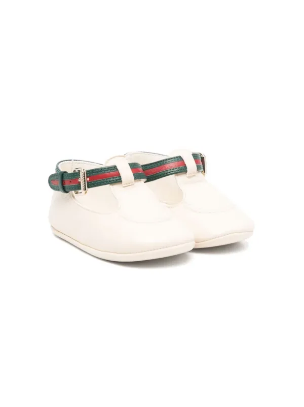 Gucci Kids Web stripe Ballet Flats Neutrals FARFETCH CA