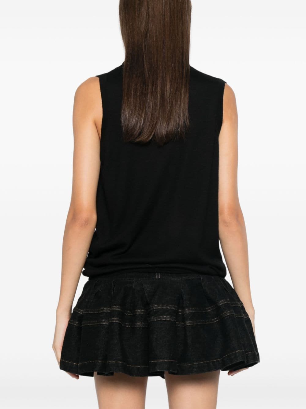 Shop Frenckenberger Crossover-neck Top In Black