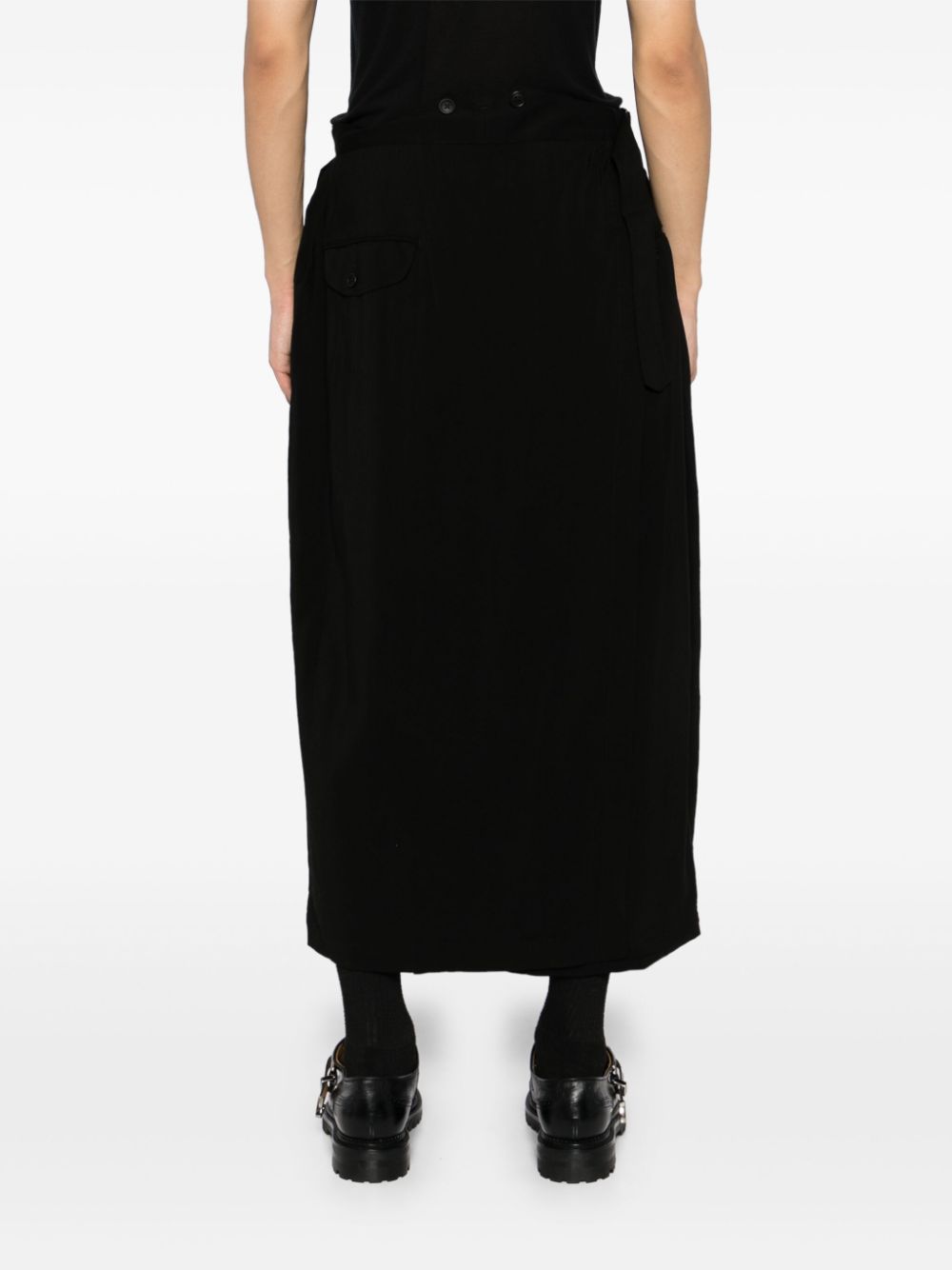 Yohji Yamamoto Rok met ceintuur Zwart