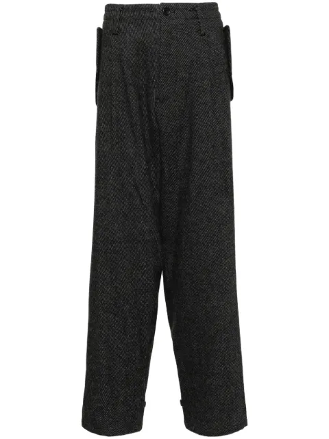 Yohji Yamamoto twill tapered trousers