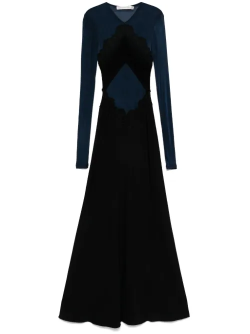 Robe longue à détails en dentelle - Christopher Esber - Modalova