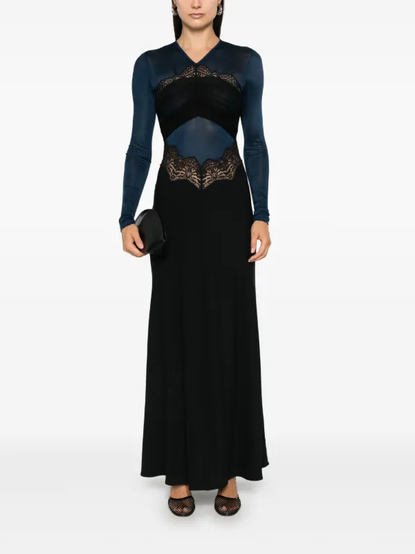 【関税込み】Christopher Esber ブラック ベール マキシドレス Christopher Esber lace-detailed Maxi Dress | Black | FARFETCH