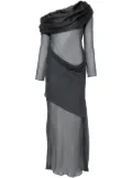 Christopher Esber sheer maxi dress - Grey