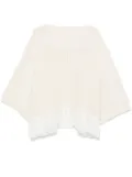 MAURIZIO MYKONOS corded lace-appliqué sweater - Neutrals