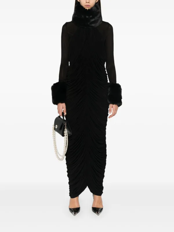 grey fitted maxi dress Wren Sweater Dress Black / S
