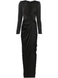 Rhea Costa satin gown - Black