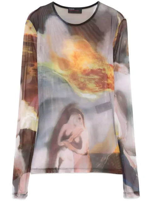 Mugler x Ambera Wellmann mesh top
