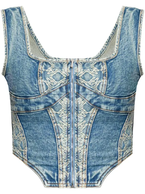 AMIRI haut-corset Ma Quad - Bleu - AMIRI - Modalova