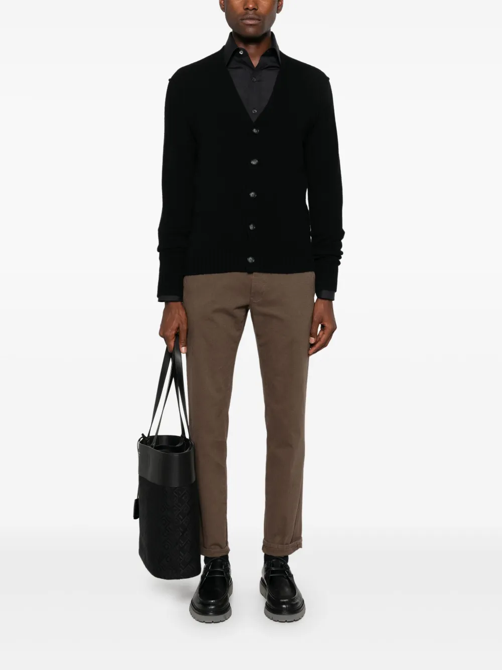 ERALDO wool cardigan - Zwart