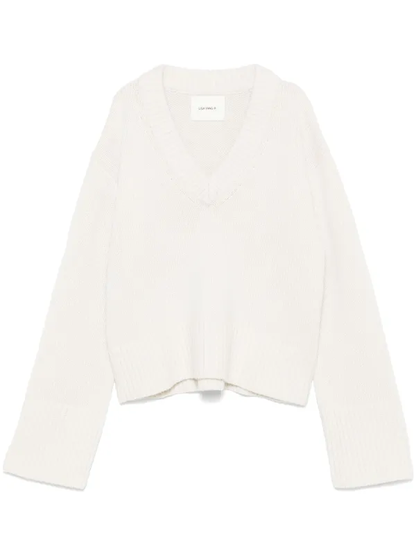 LoページMARGARET TOPホワイトビビィ Lisa Yang Aletta Sweater | White | FARFETCH