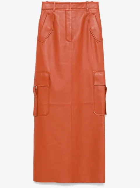 ZIMMERMANN Illustration leather maxi skirt