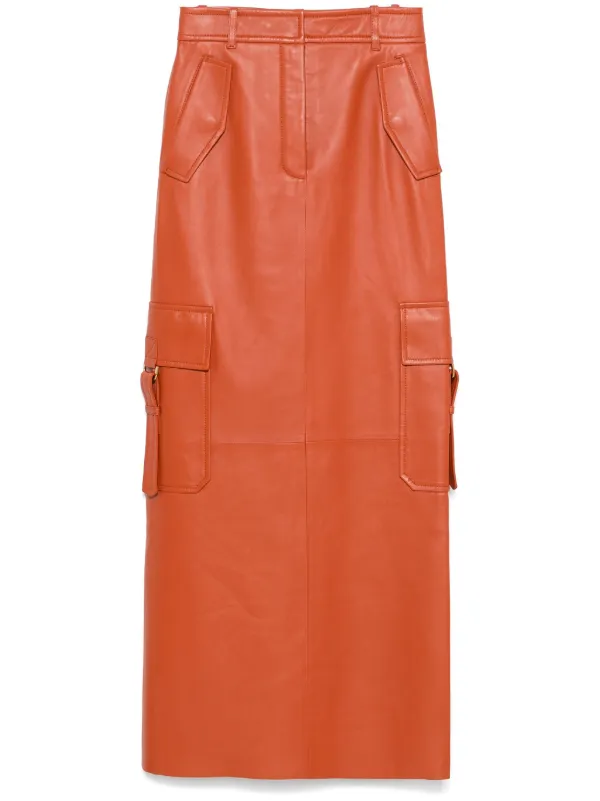 スカート ZIMMERMANN 'Illustration' midi skirt Orange ZIMMERMANN Illustration Leather Maxi Skirt | Orange