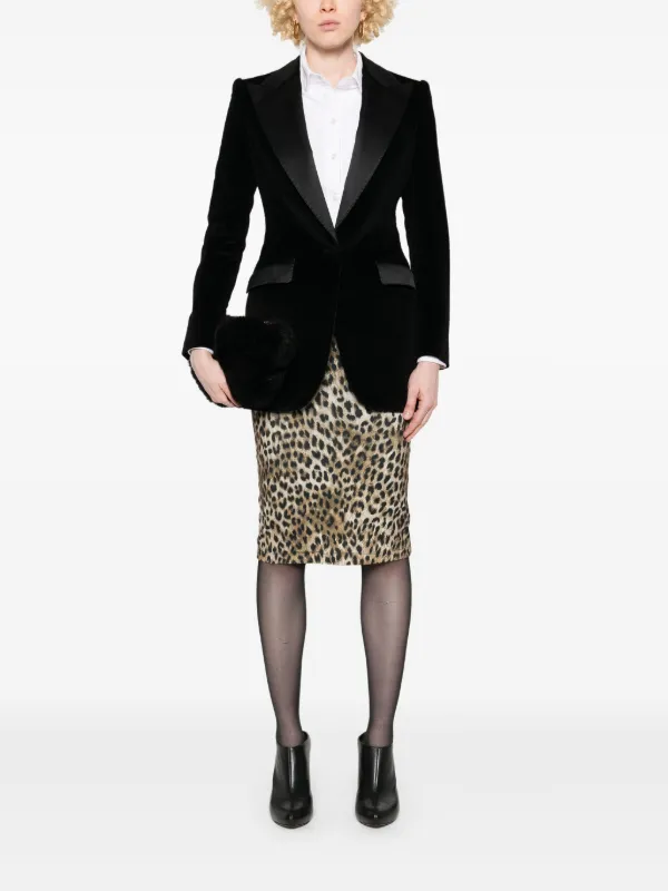 Dolce & Gabbana Turlington Velvet Blazer | Black | FARFETCH